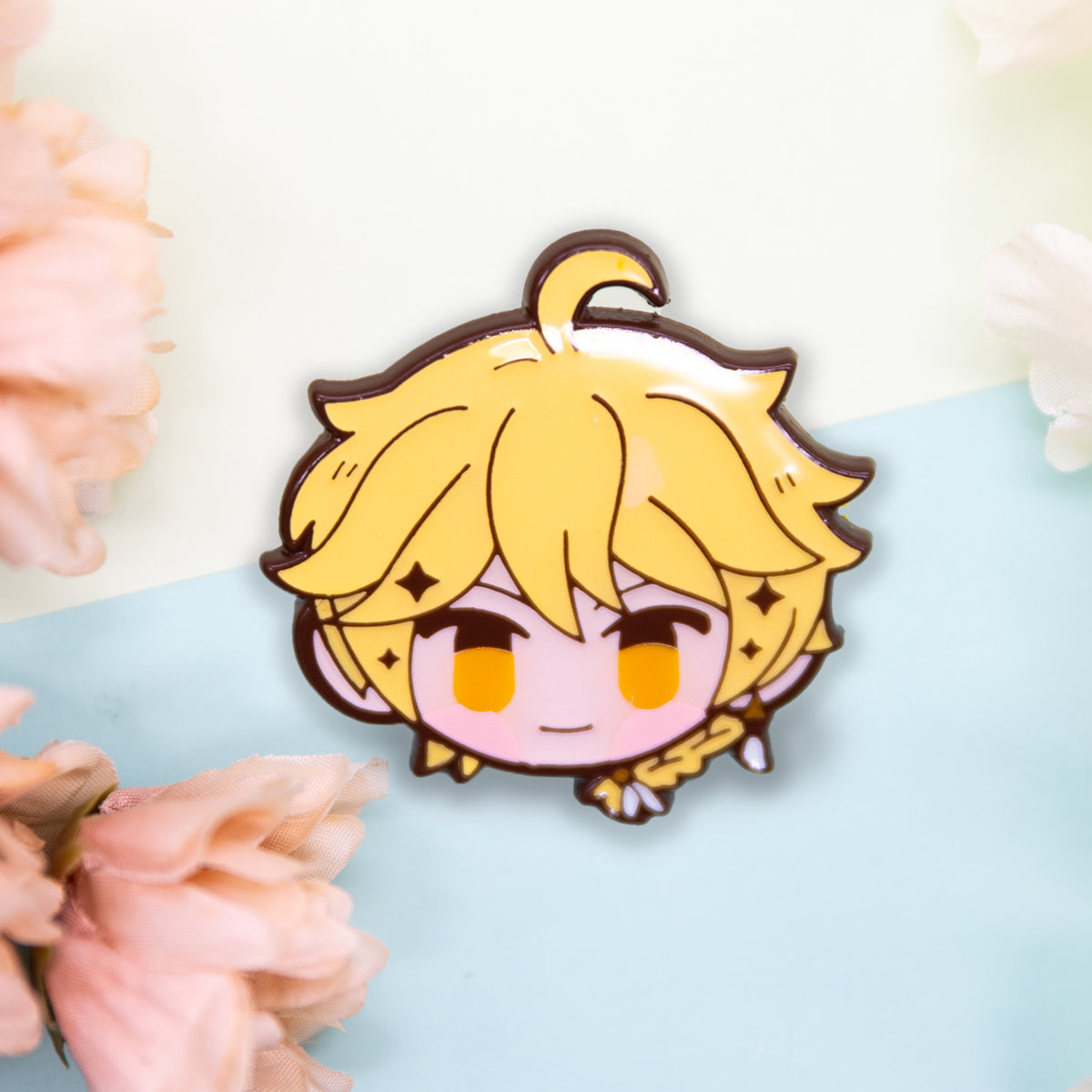 Aether Enamel Pin – Chibi Anime Traveler Pin – Yen Pen